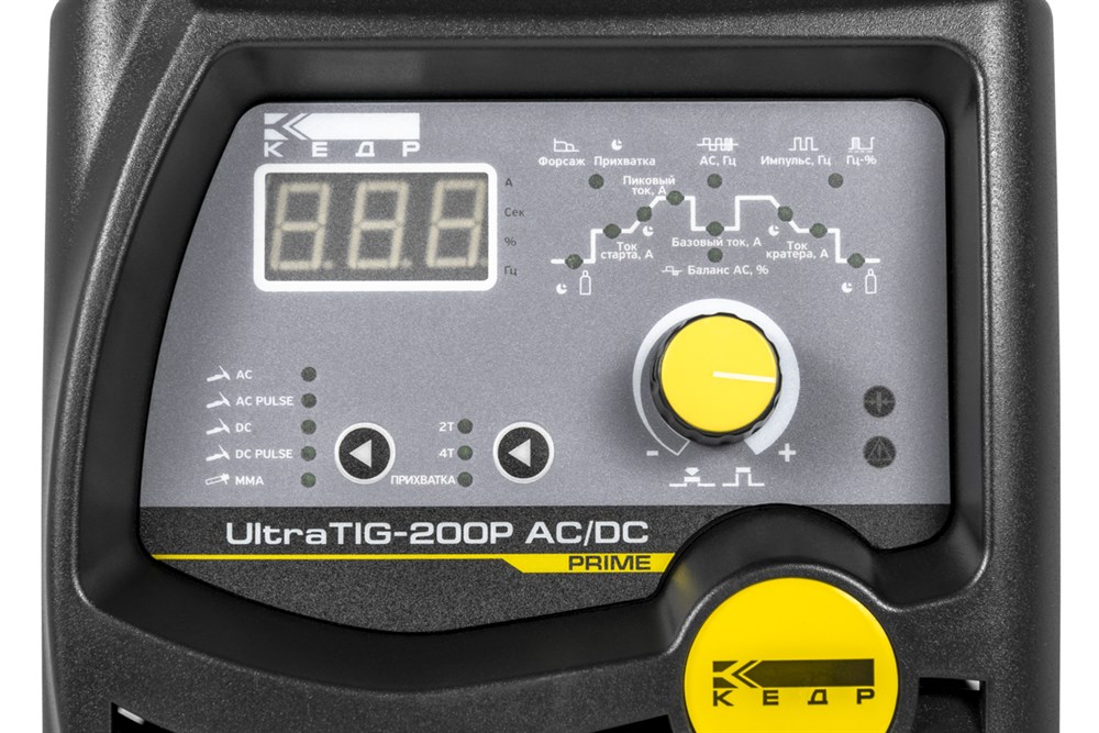 Фото 6 - Установка аргонодуговой сварки КЕДР UltraTIG-200P AC/DC (220В, 10-200А).